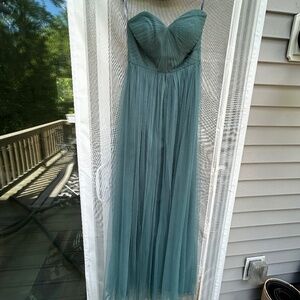 Jenny Yoo : Annabelle Convertible Bridesmaid Dress Teal SZ 0
